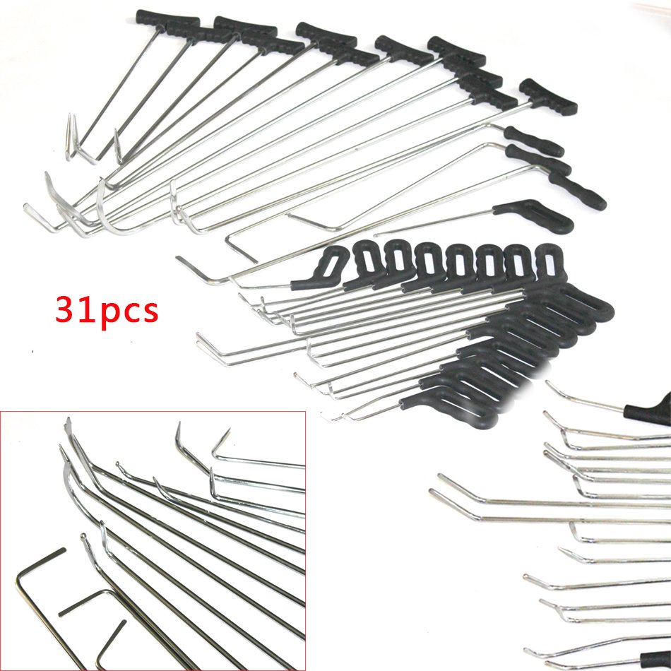 31pcs Professional Hook tools Rod Kit Car Repair Tools Car Dent Repair Kit car dent repair tools