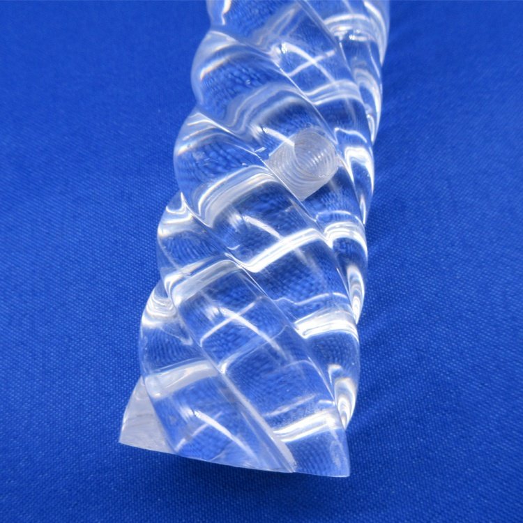 Acrylic Extruded Square Spiral Transparent Rod