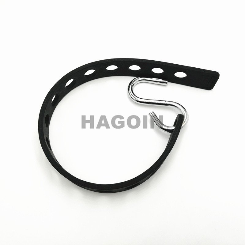 Stock 44CM long Heavy Duty Silicone Adjustable Rubber Tie Down Gear Strap