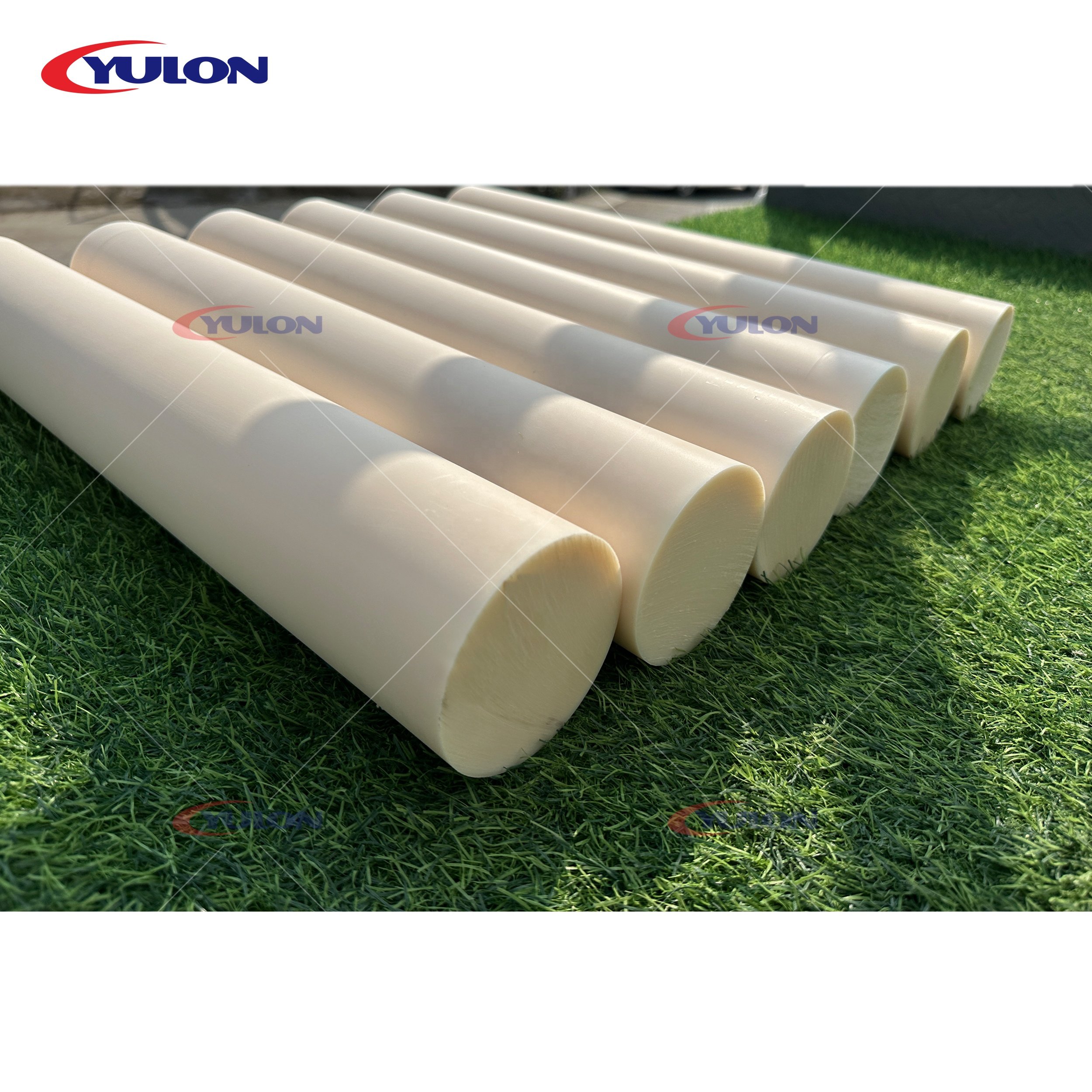 Beige Extruded POM Plastic Rod Acetal ESD Antistatic POM Rod for Moulding Processing