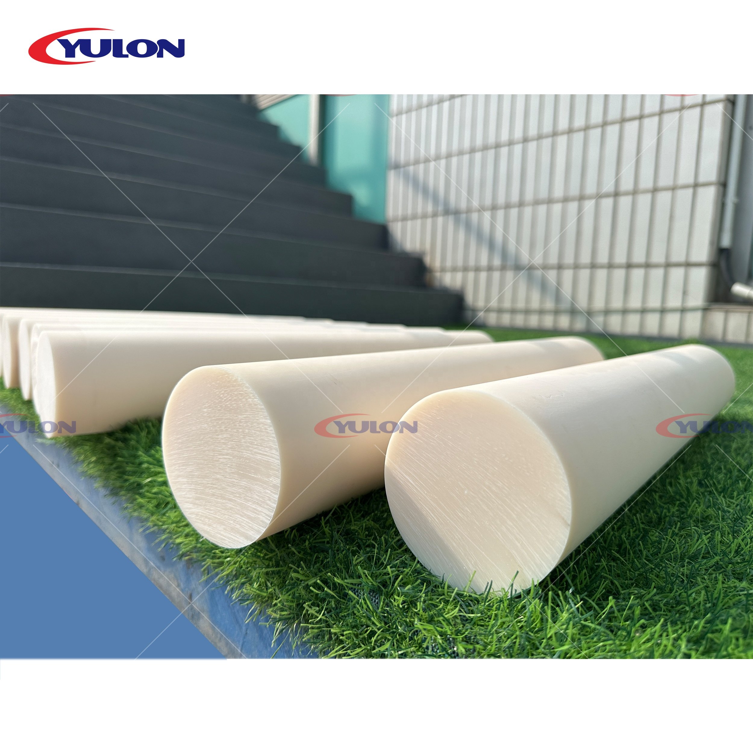 Beige Extruded POM Plastic Rod Acetal ESD Antistatic POM Rod for Moulding Processing