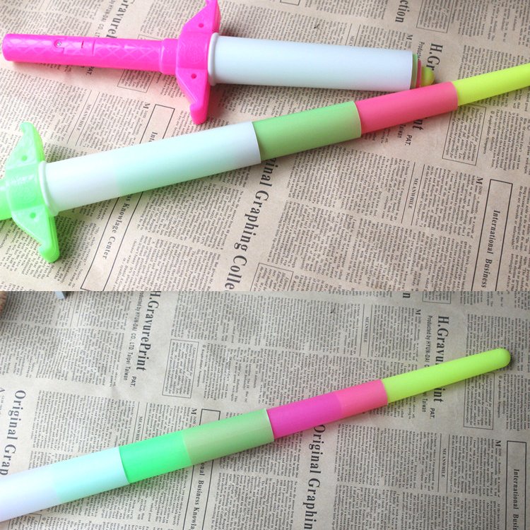 2024 Wholesale Luxury Plastic LED Children's Night Party Carnival Electron Toy Four Section Telescopic Flash Rod for Kids