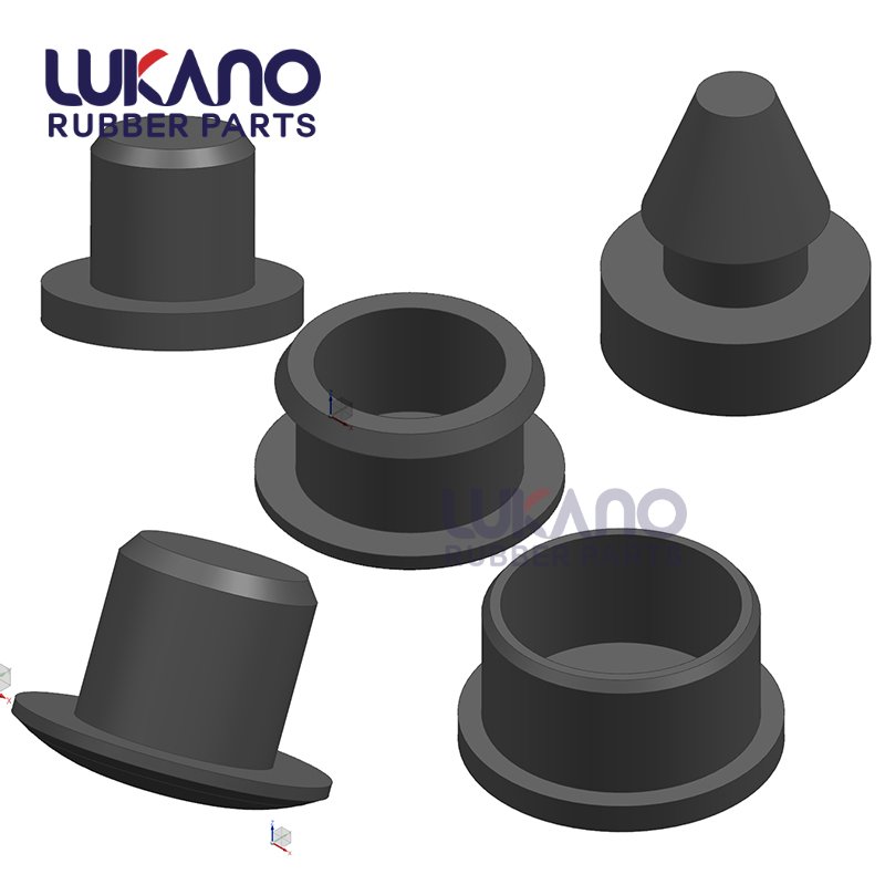 12mm Solid black silicon rubber stopper hole plug