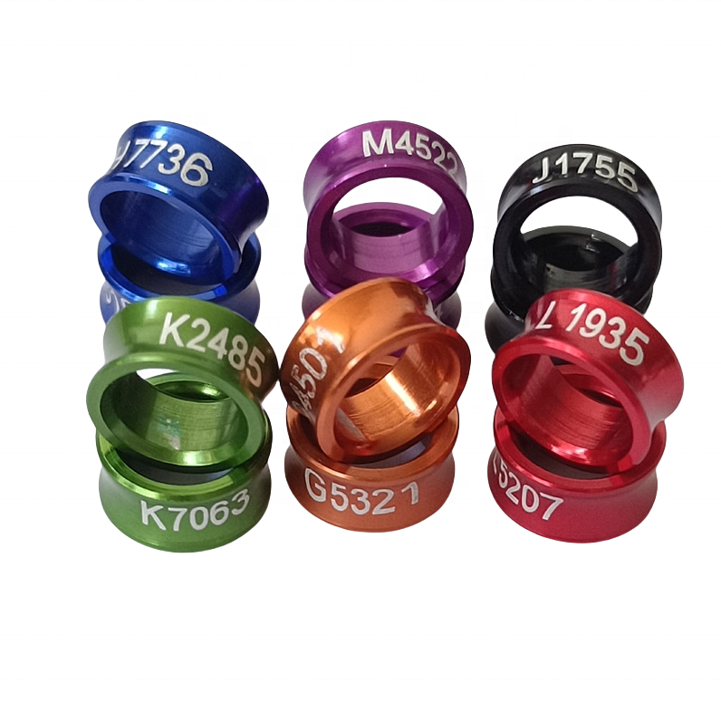 Hot Sale Aluminum Digital Foot Parrot Leg Rings Pigeon Bird Tracking Rings for Pets Durable Aluminium alloy Material