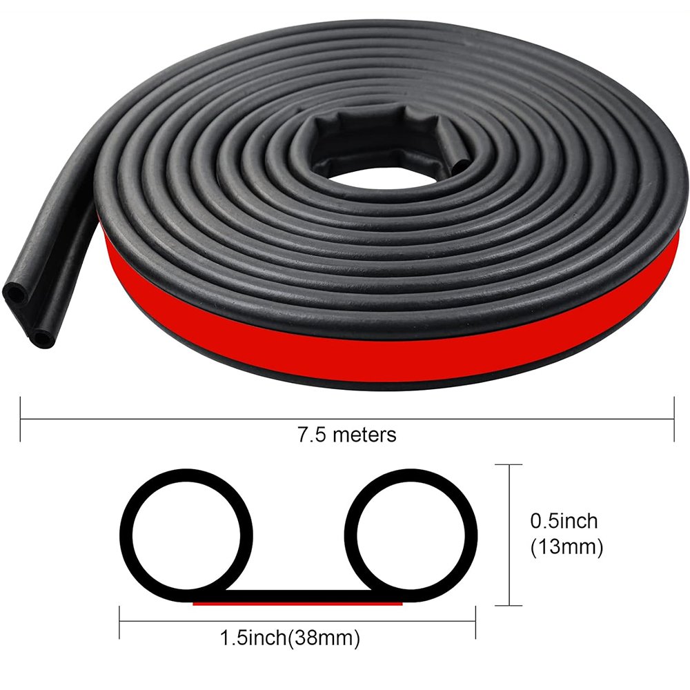Rubber Weather Seal for Pickups Cap Automotive Weather Stripping Double-Bulb Tailgate Seal