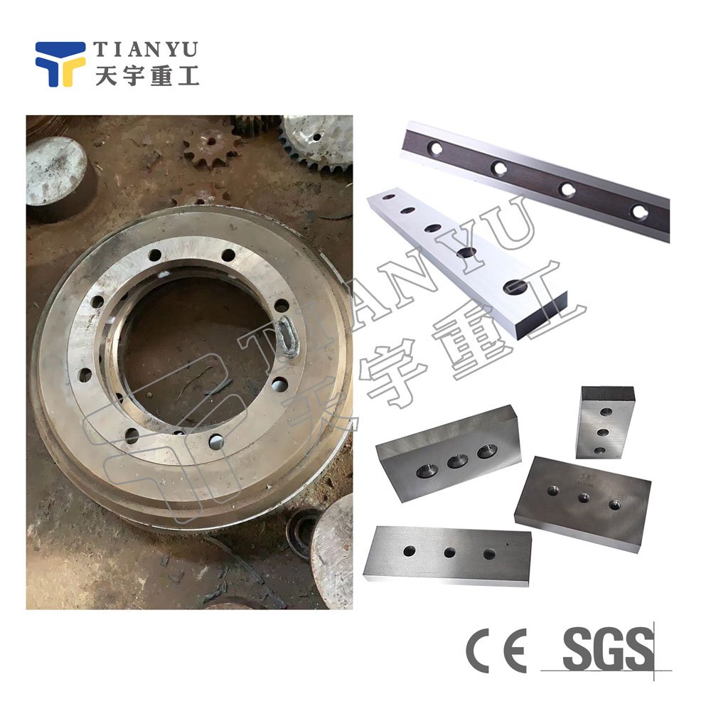 Professional Waste Truck Tire Recycling Machine Tire Strip /Tire Block Cutting Machine
