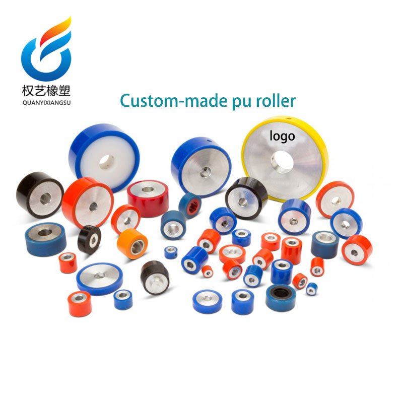 Customizable custom rubber 165mm solid rubber tyre pu wheel rubber pulley parts