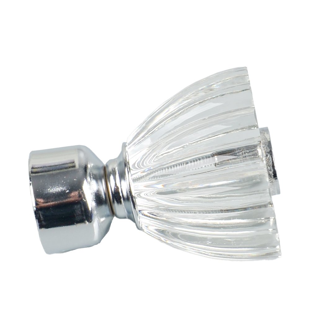 new design wholesale home decor fancy resin crystal ball shape curtain finial for curtain rod