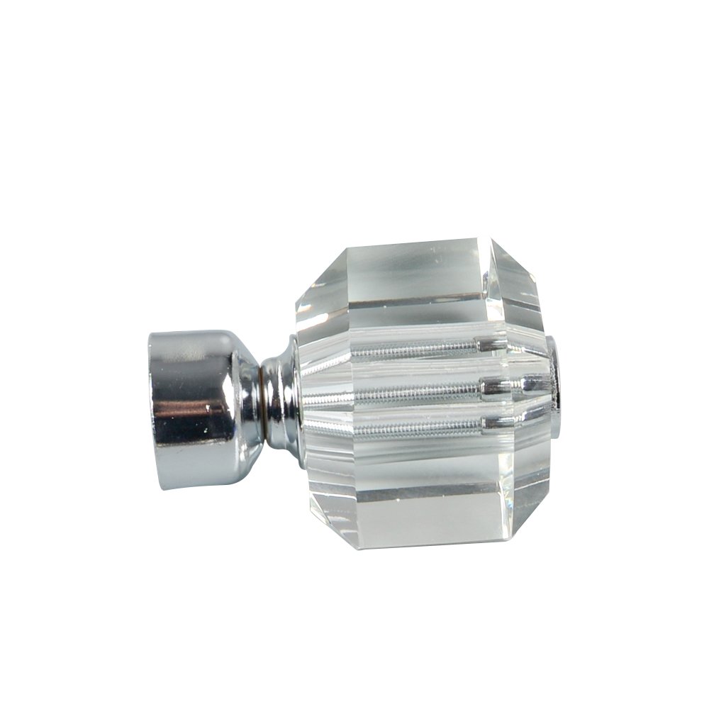 new design wholesale home decor fancy resin crystal ball shape curtain finial for curtain rod