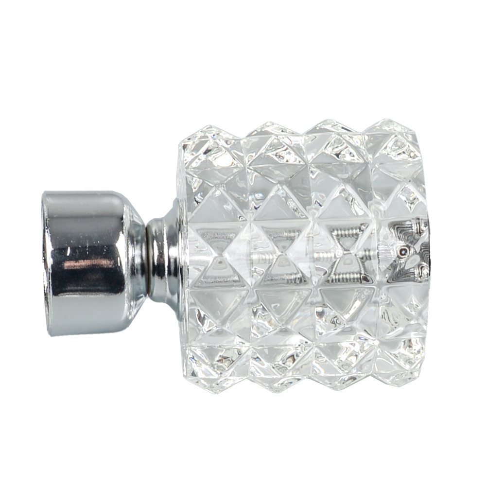 new design wholesale home decor fancy resin crystal ball shape curtain finial for curtain rod