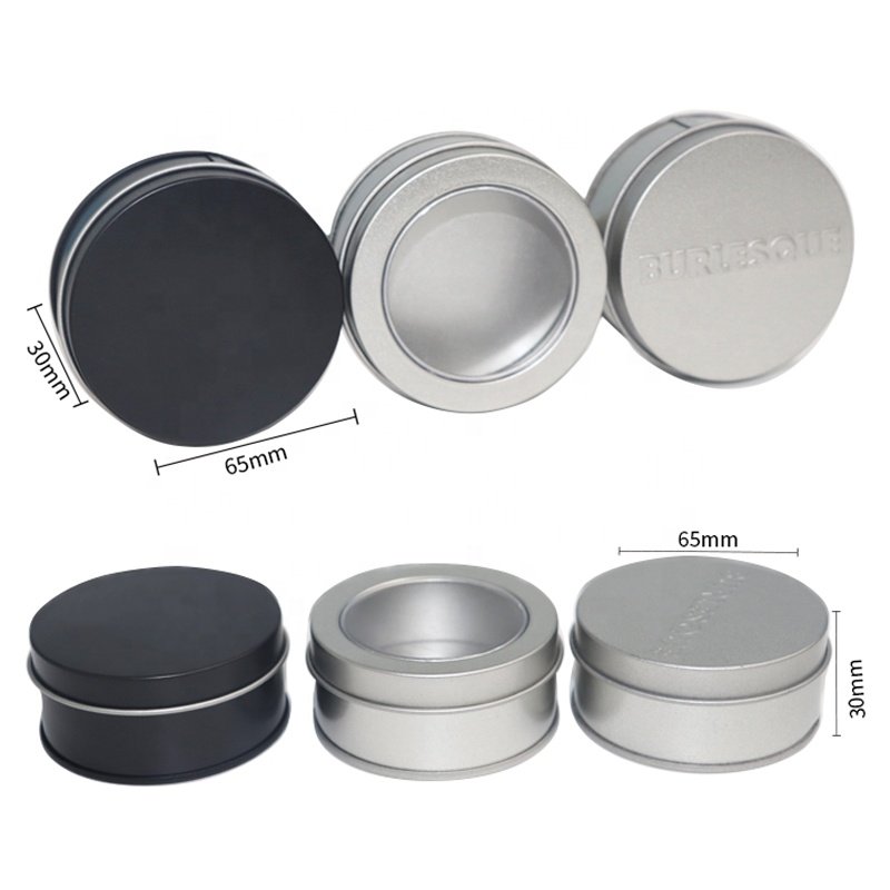 Wholesale Candle Tin Luxury Soy Wax Scented 8Oz Black Candle Tins Wedding Gift Seamless Metal Candle Can Containers