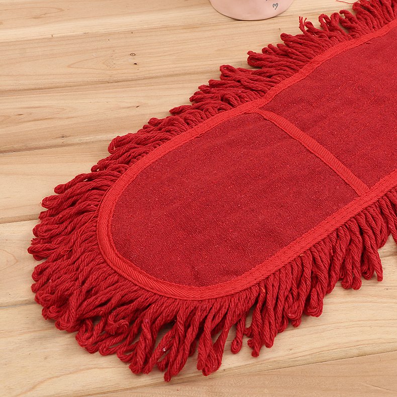 Korea Hot Sale Household Large Red Oiled Flat Cotton Mop dust Removal Push Replaceable Refill for School Floor Cleaning
