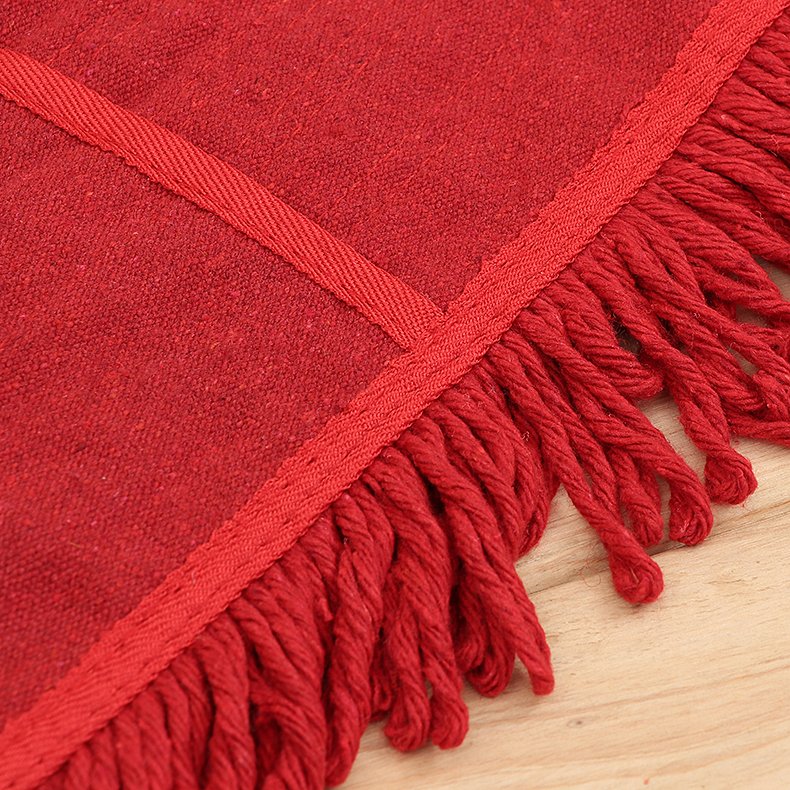 Korea Hot Sale Household Large Red Oiled Flat Cotton Mop dust Removal Push Replaceable Refill for School Floor Cleaning