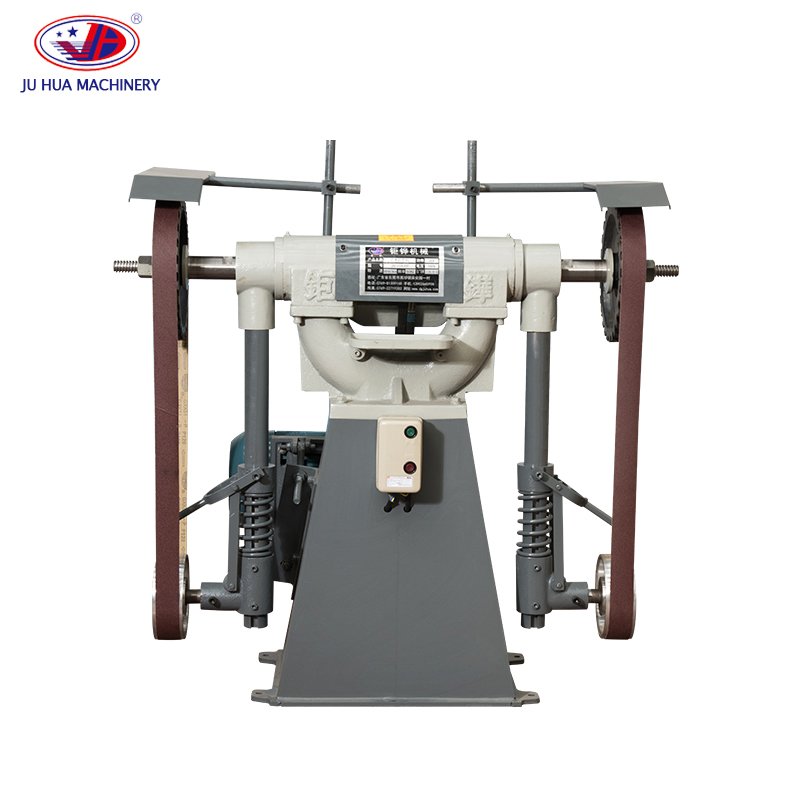 Hand operate metal double burring belt sander polishing machine for metal
