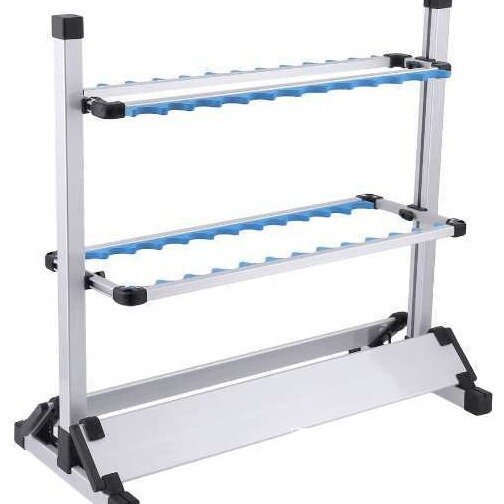 12 Hole 24 Hole 45*25*7cm 75*25*7cm Aluminum Fishing Rod Display Rack 3 Colors Fishing Rod Holder