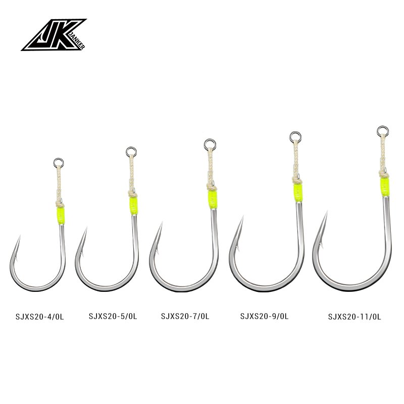 Fishing Hook JK Assist Hook Jigging SJXS20-L Series 2 Pieces/Bag Stainless Steel Fishing Hook Super Rust Proof For Saltwater
