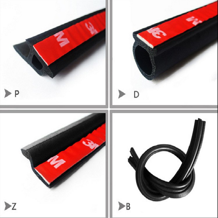Self Adhesive Automotive Rubber Seal Strip Weatherstrip For Car Window Door Edge