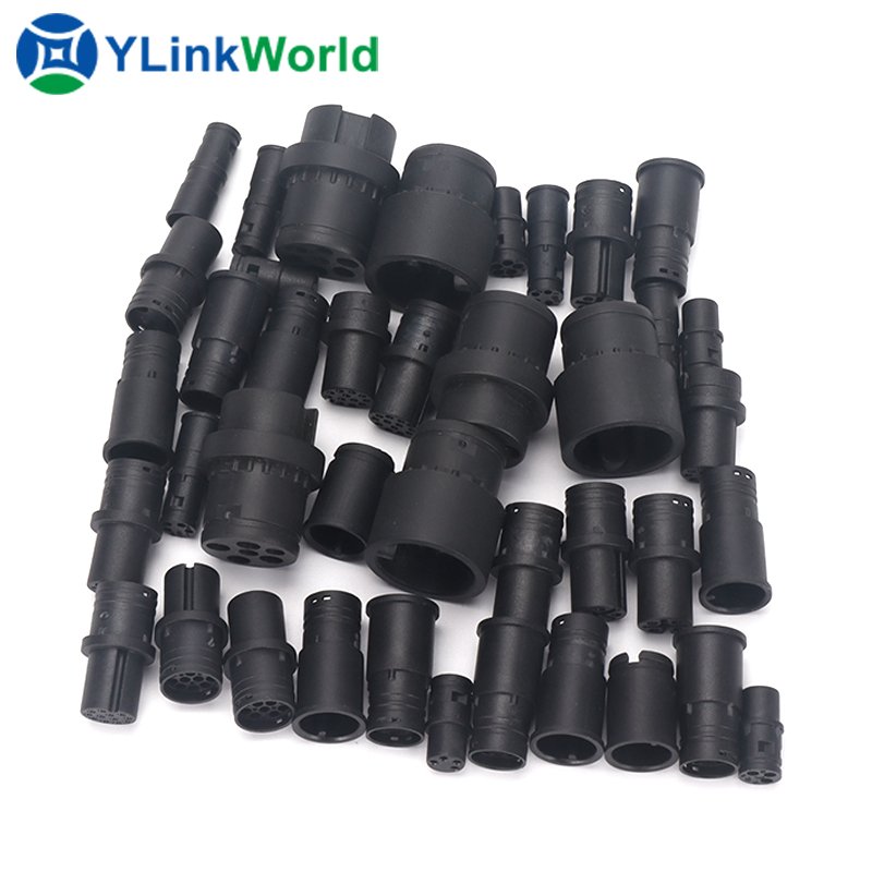 Custom waterproof circular connector male female rubber core m series connector plug socket rubber core factory