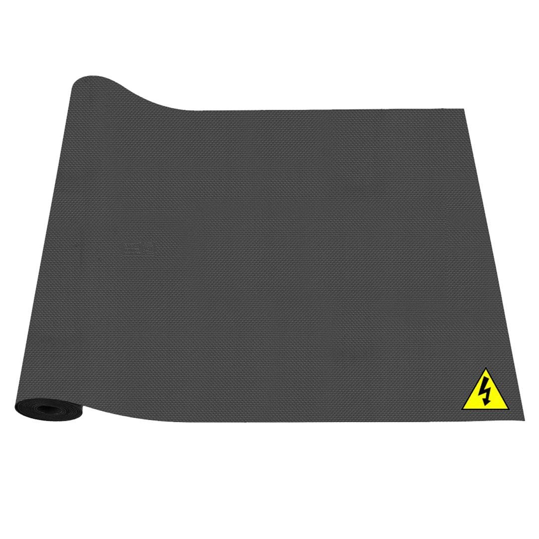 Duratuf XVolt Insulating Mat 2mm Rubber Sheet for Electrical Safety Class a up to 3.3Kv 1m x 10m Black/Blue Color