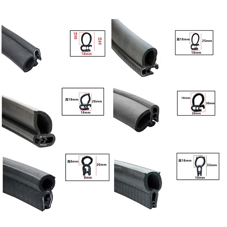 Automotive Top Bubble Rubber Co-Extrusion Seals with Clamping Steel Strip/Side Seal with Sponge Bulb Rubber Weatherstrip