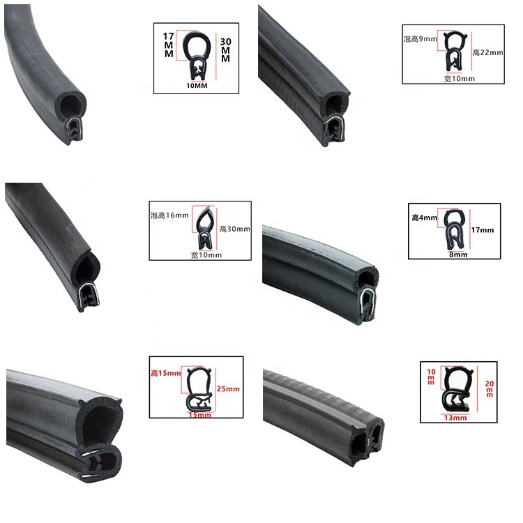 Automotive Top Bubble Rubber Co-Extrusion Seals with Clamping Steel Strip/Side Seal with Sponge Bulb Rubber Weatherstrip
