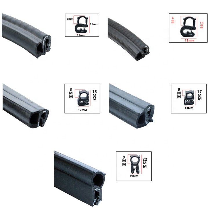 Automotive Top Bubble Rubber Co-Extrusion Seals with Clamping Steel Strip/Side Seal with Sponge Bulb Rubber Weatherstrip