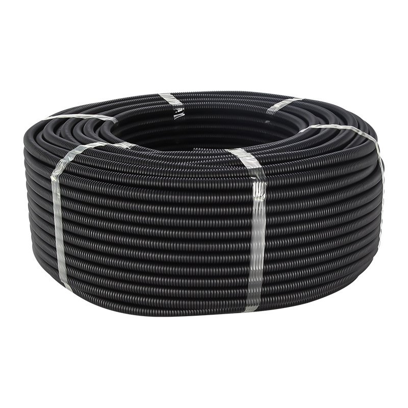 AD7 Black Polypropylene Tube Flame Retardant PP 25 mm Corrugated Plastic Flexible Conduit Pipe for Electrical Wiring Protection