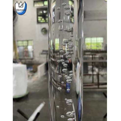 YOUYIZUO Manufacturer Transparent Clear Round Solid Stick Acrylic Square Round Rod Threaded with Bubble For Lighting
