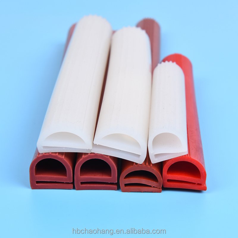 Manufacturer Customized High-Temperature Heat Resistant Double-E Shaped Silicone Oven Door Seal Strips Automotive Car Rubber