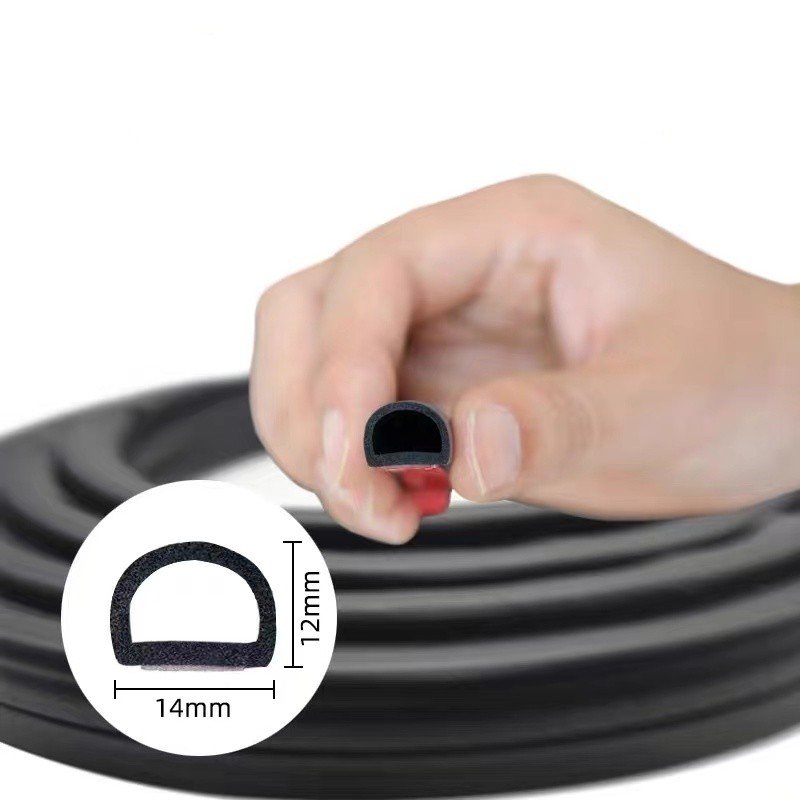 D shape automotive epdm foam rubber seals car door d ring weather stripping d type edge protector trim with glue self adhesive