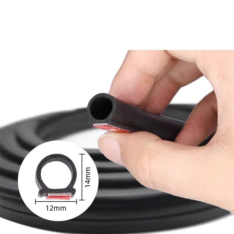 D shape automotive epdm foam rubber seals car door d ring weather stripping d type edge protector trim with glue self adhesive