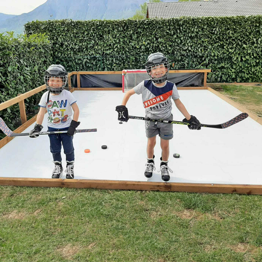ZSPE custom polyethylene hdpe sheet uhmwpe self lubricating synthetic ice skating rink artificial ice tiles