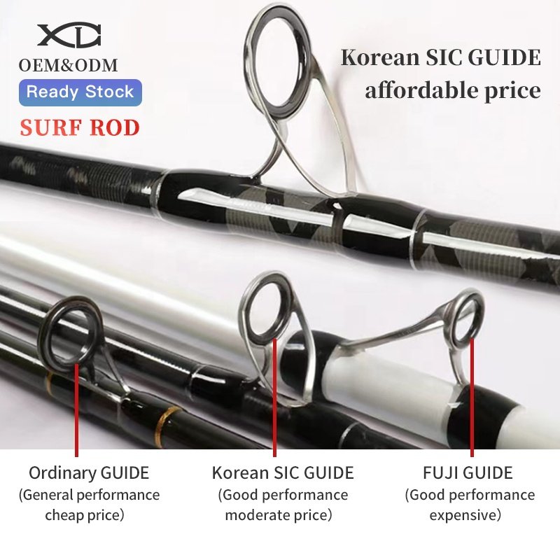 XDL in stock 3M 9.84ft 2 Sections SIC GUIDE plastic reel seat for big fish surf fishing custom lure rod salt water fishing rod