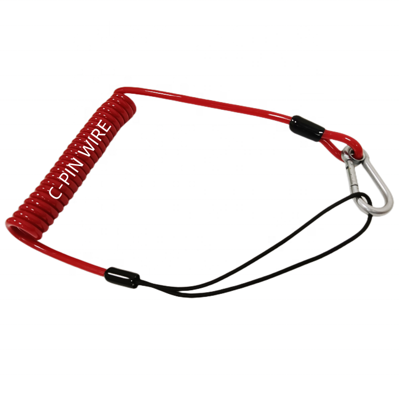 C-PIN Fishing Elastic Lanyards,Retractable Fishing Lanyard Coiled Lanyard For Fishing Rods and Boating Paddles