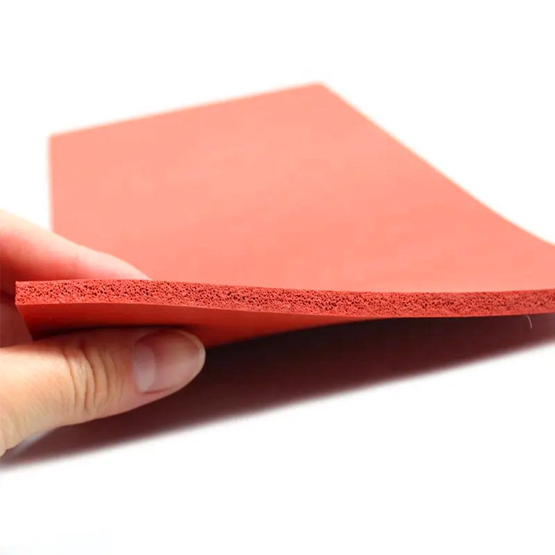 Custom design mold factory selling red uniform foamed foam sheet foam rubber moulding