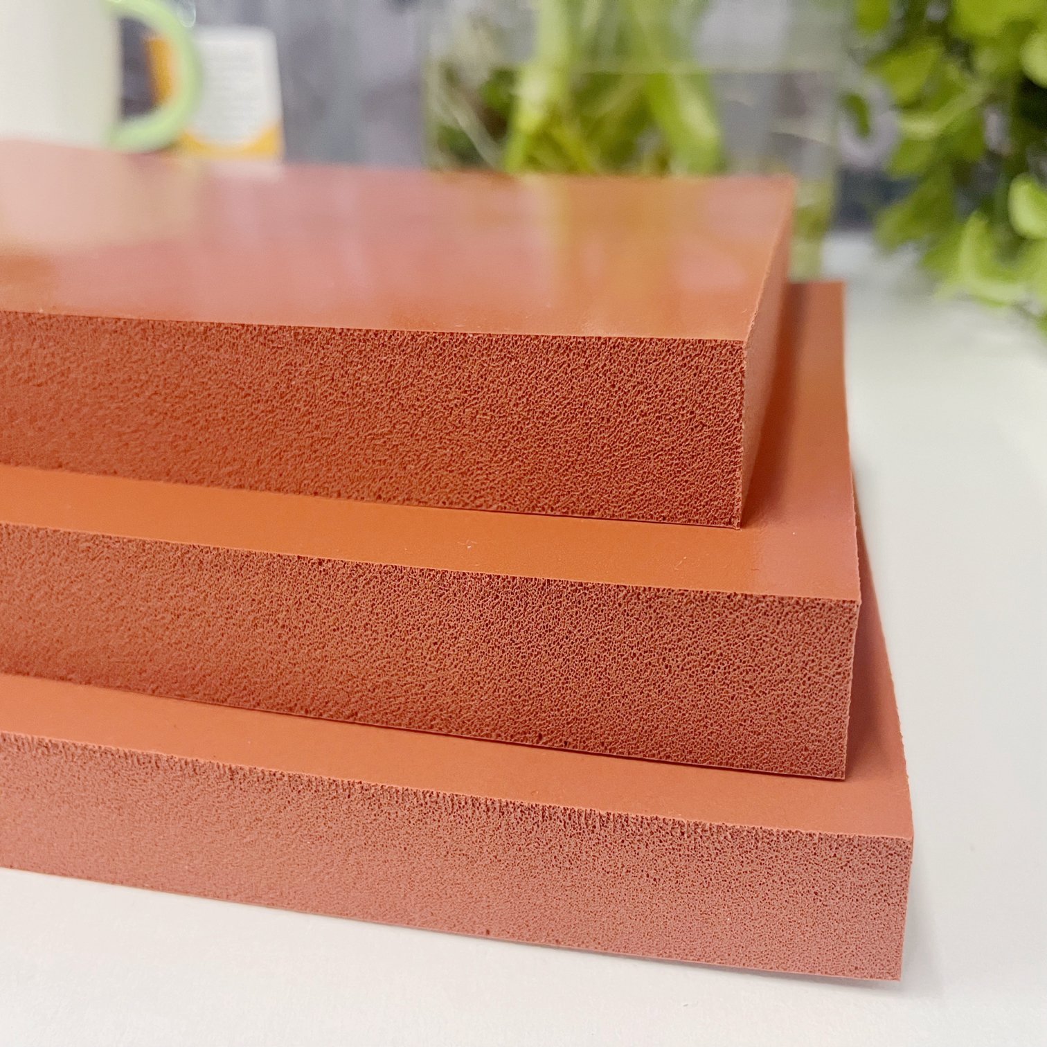 High temperature silicone rubber foam sheet Red Heat press silicone foam for ironing table,5mm closed-cell silicone foam board