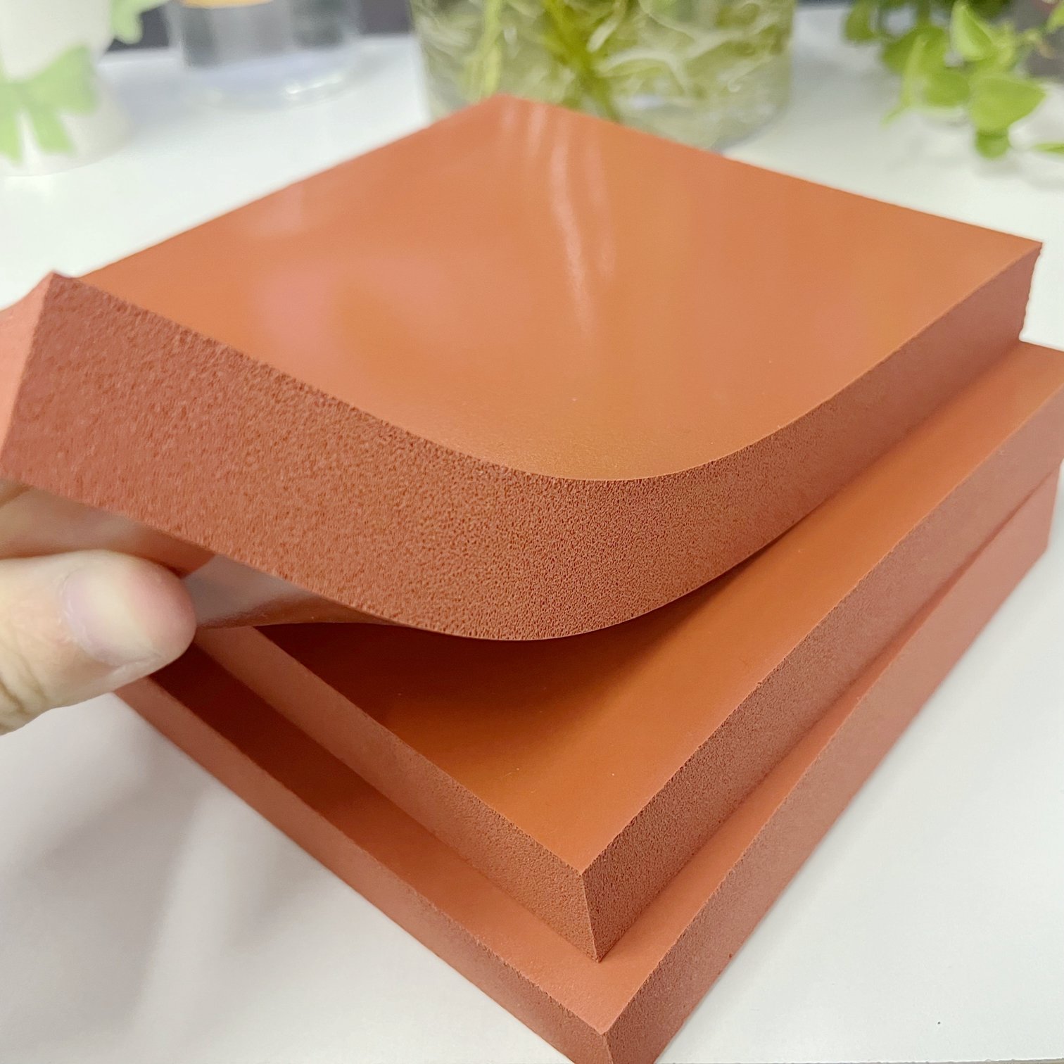 High temperature silicone rubber foam sheet Red Heat press silicone foam for ironing table,5mm closed-cell silicone foam board