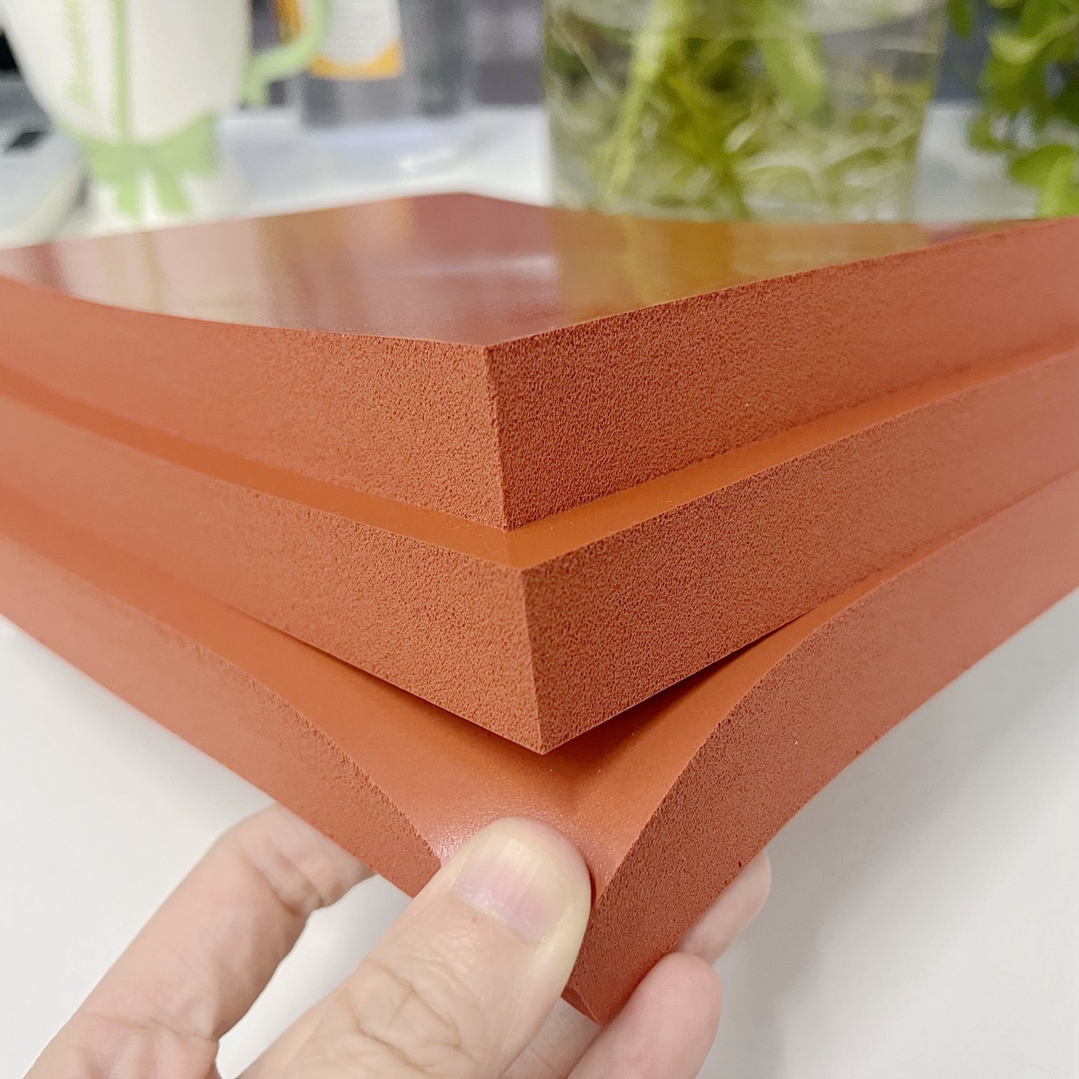 High temperature silicone rubber foam sheet Red Heat press silicone foam for ironing table,5mm closed-cell silicone foam board
