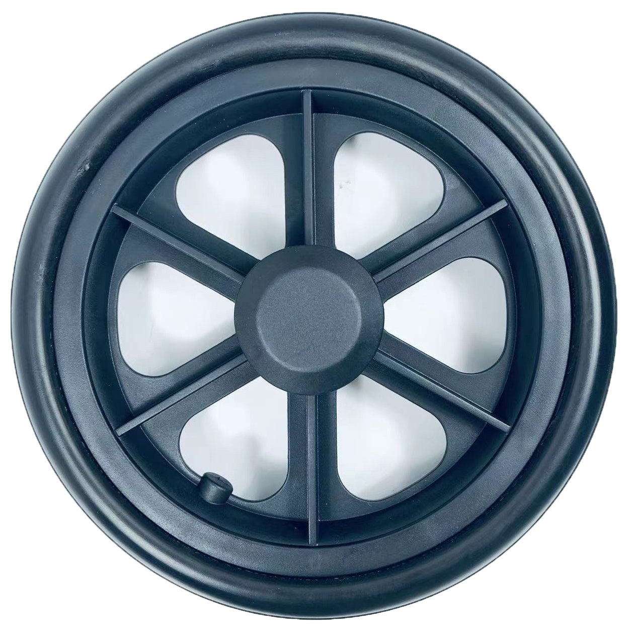 10 inch wheelchair 4 wheel cart PU wheels with plastic pneumatic rims for walker