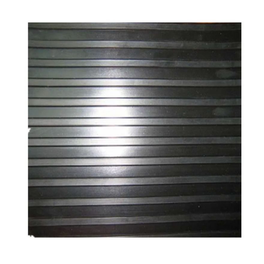 Waterproof Warehouse Workshop Anti Slip Wide Ribbed Rubber Sheet Flooring