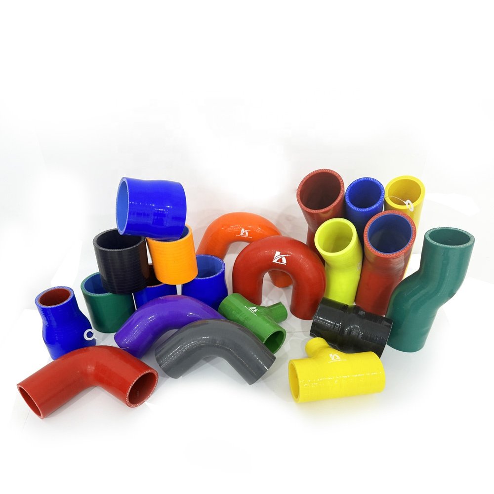 Manufacturers customize silicone hose High temperature resistance 90 degree reinforced elbow straight reducer silicone hose
