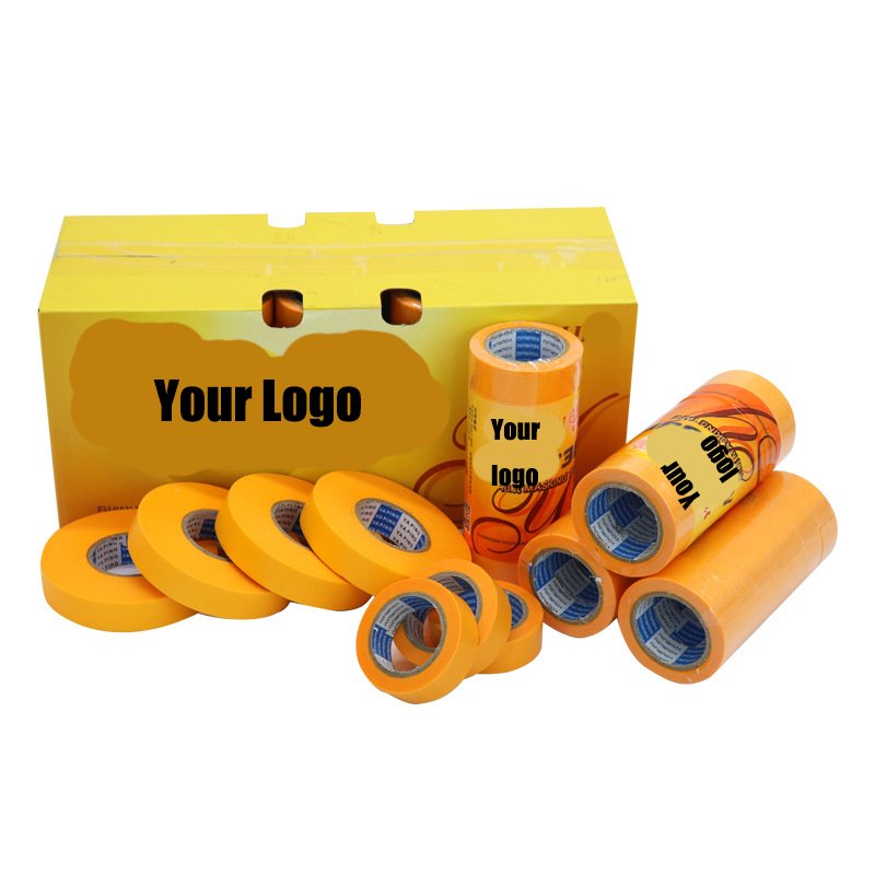 Bailida Yiwu Factory Wholesale Auto Car Painters Decoration Automotive Crepe Adhesive Paper Masking Tape Waterproof Feature Cheap