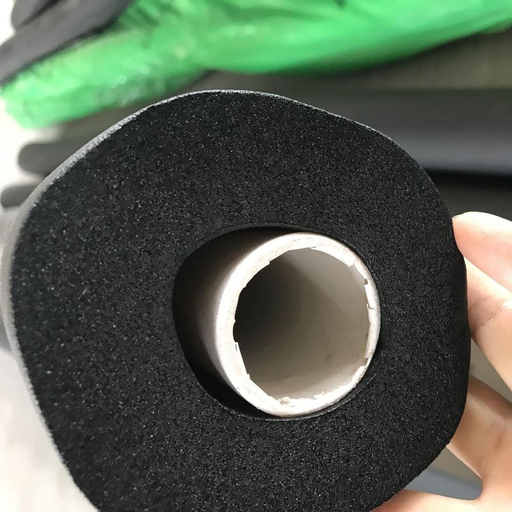 black rubber foam insulation tubes/ soft foam rubber tube/ rubber eva foam sheet