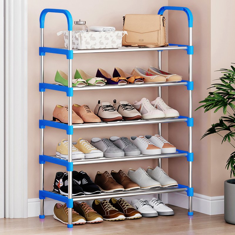 4-Tier Multi-Functional Detachable Storage Shelf Home Organization Steel Shoe Simple Living Room Kitchen Bedroom Outdoor Iron