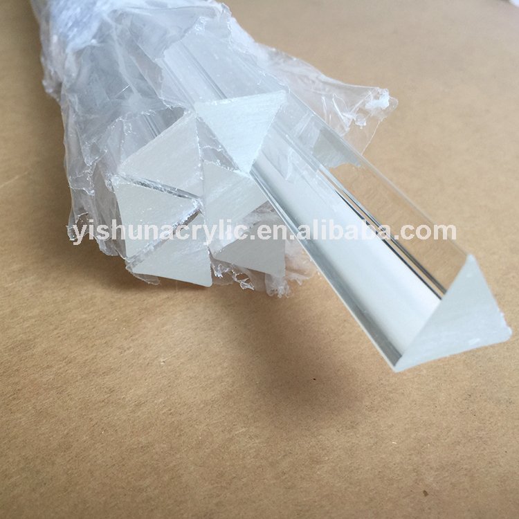 High transparency clear pmma plastic perspex triangle acrylic rods