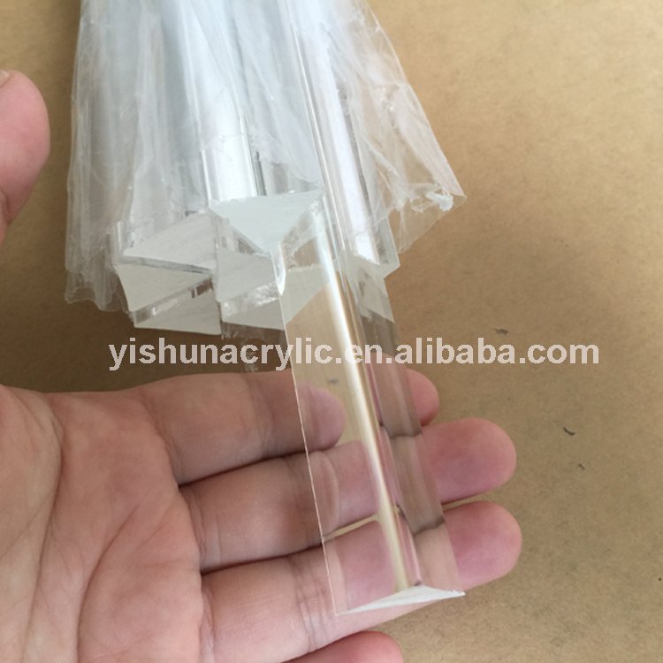 High transparency clear pmma plastic perspex triangle acrylic rods