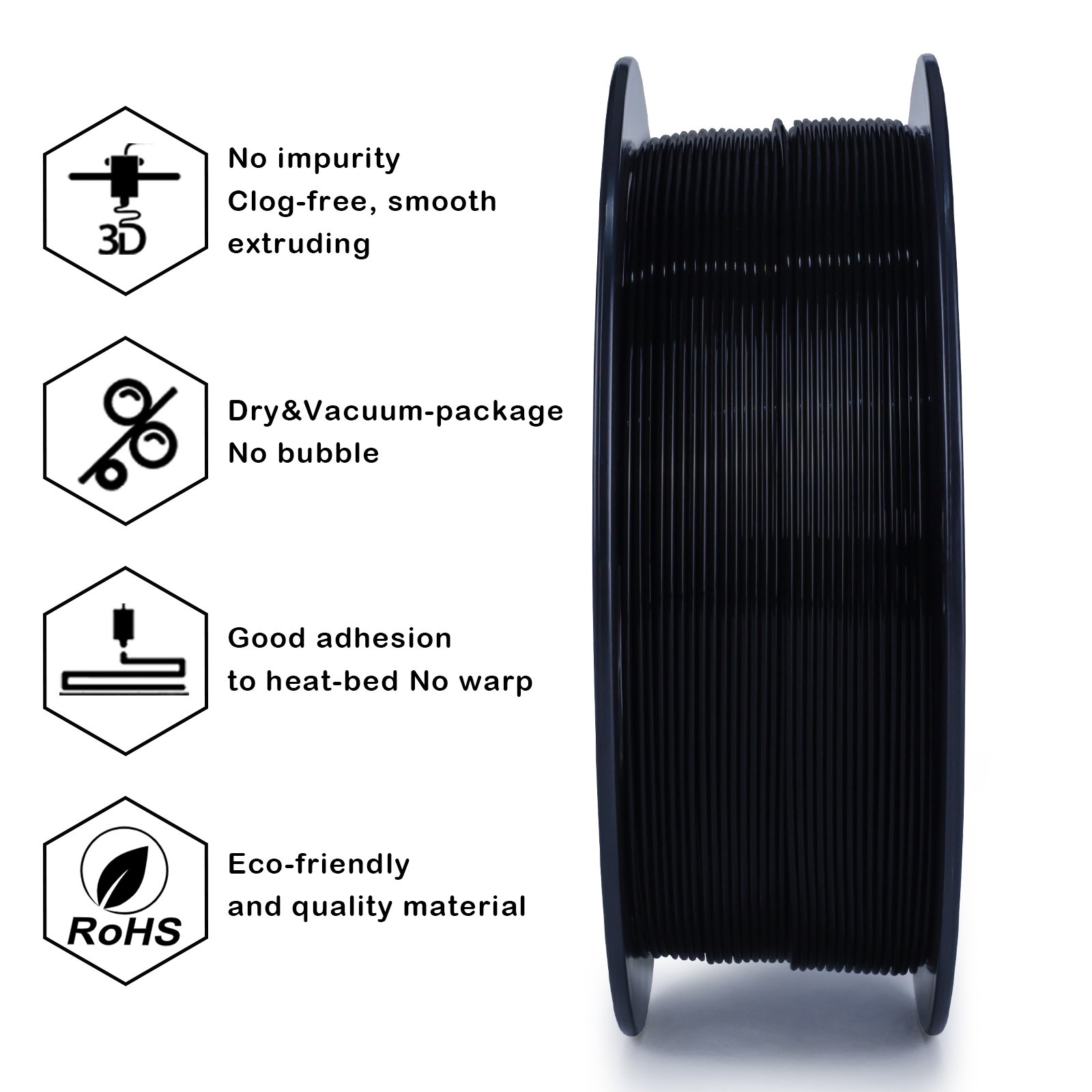 ZIRO top quality 3d printer filament 1.75mm PLA/ABS/PETG/TPU/PLA Silk Plastic Rods 3d printing Filaments Infinite impresora 3d