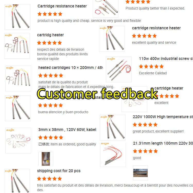 high density stainless steel industrial electric 12v 24v 80w 100w rod cartridge resistance heater manufacturer