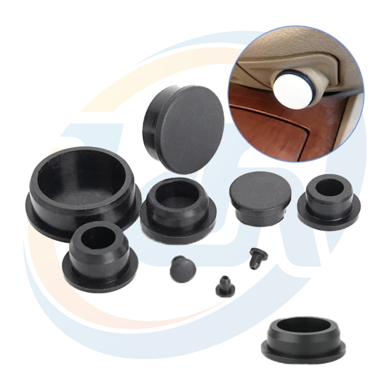 LongCheng custom automotive 8mm small cable grommets thread silicone 1mm rubber hole plugs for cartridge