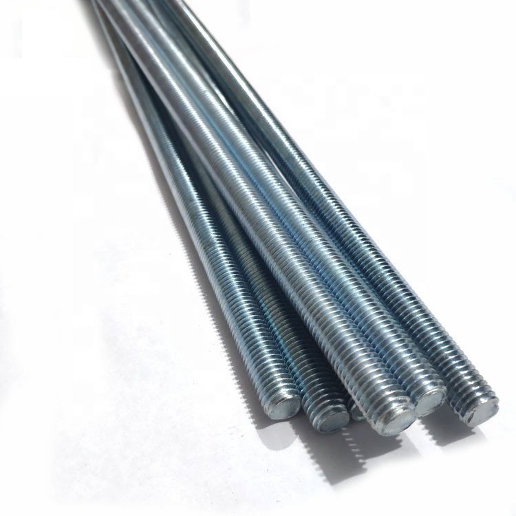 Good quality din975 carbon steel galvanized m8 m10 m12*1000mm 2000mm 3000mm threaded rods for suspended ceilings in buildings